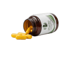 Bote de capsulas accel con capsulas amarillas saliendo