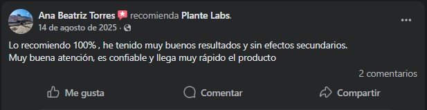 Testimonio PLANTE postivo